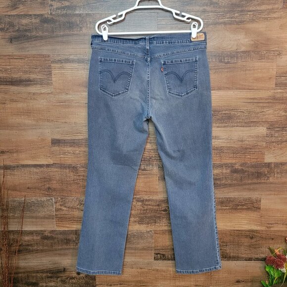 Levi's Jeans Size 16 Straight 505 High Rise Medium Light Wash Stretch Western - Picture 2 of 12